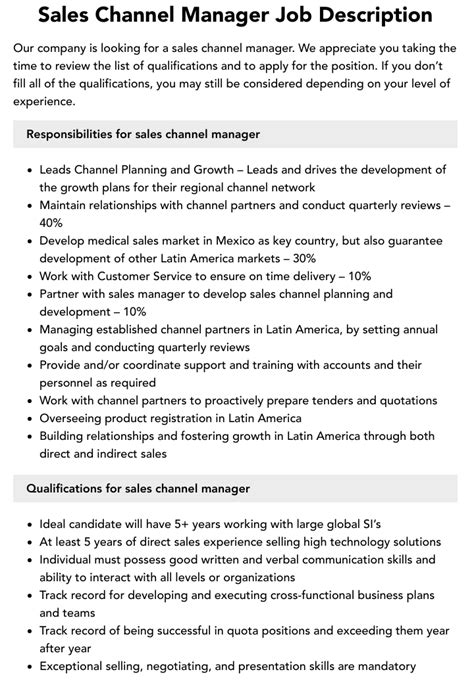 Channel Manager Job Description: Salary, Duties, & More.